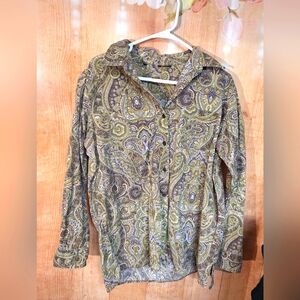 Paisley Button-Up Shirt